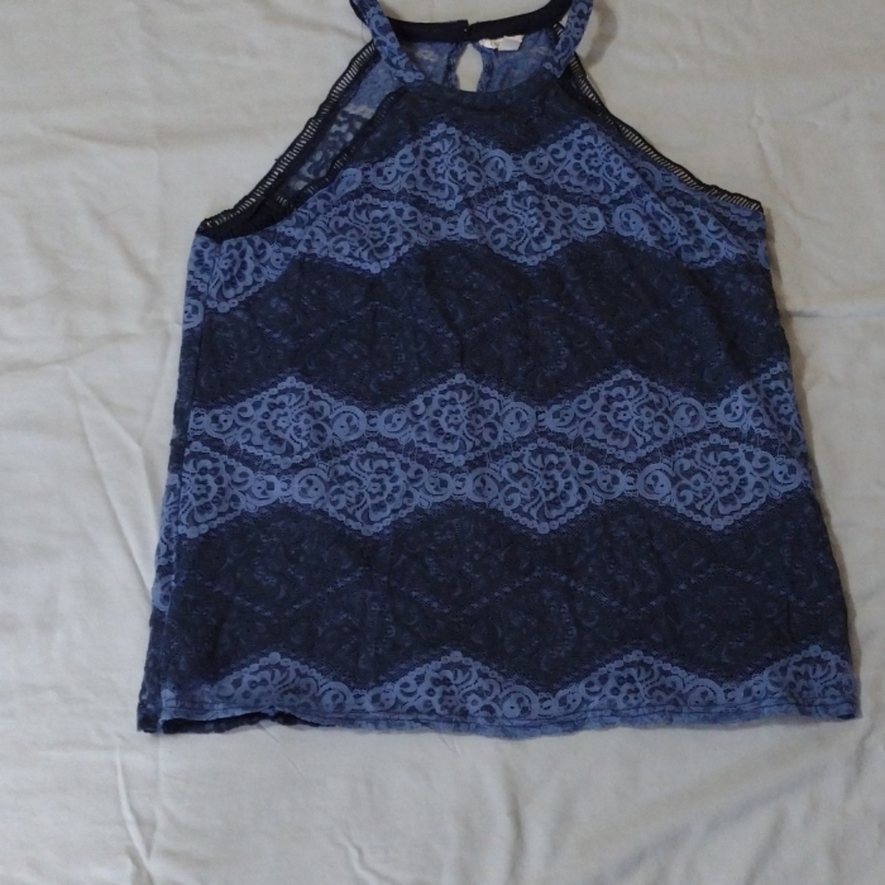 Lace lined tank top